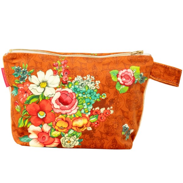 Samt-Clutch HANAMI Zimt