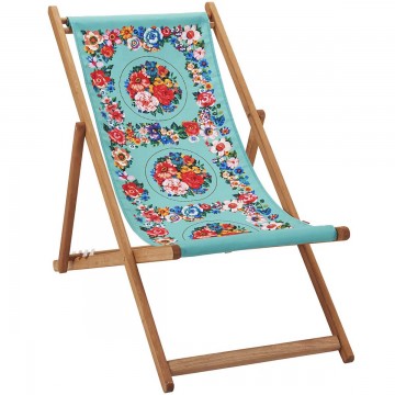 Beech Wood Deckchair HOLY blue