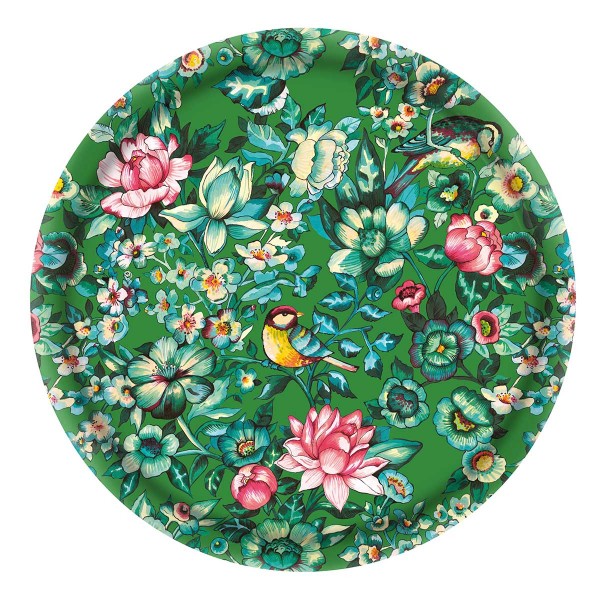 Bandeja redonda NILA verde Ø46cm