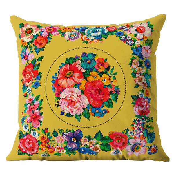 Housse de coussin extérieur HOLY jaune
