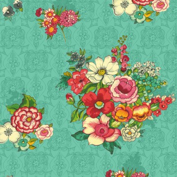 Deckchair canvas HANAMI blue