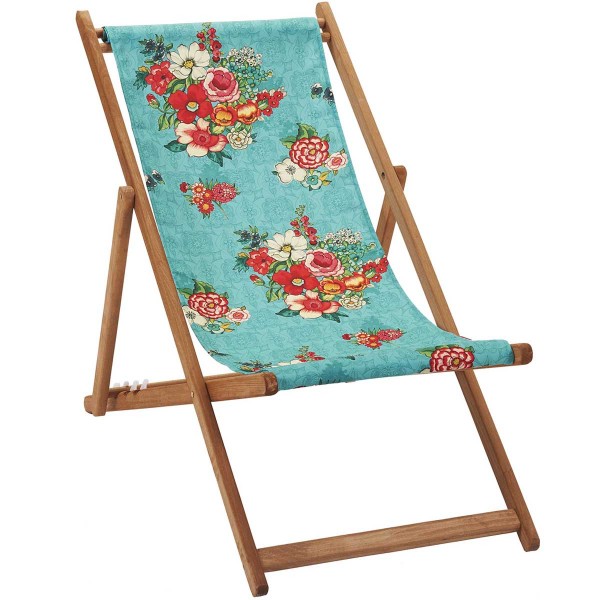 Deckchair canvas HANAMI blue