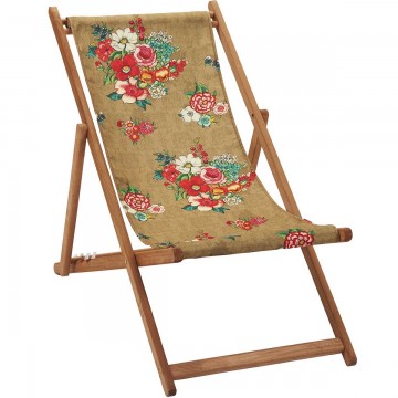 Deckchair canvas HANAMI brown 2