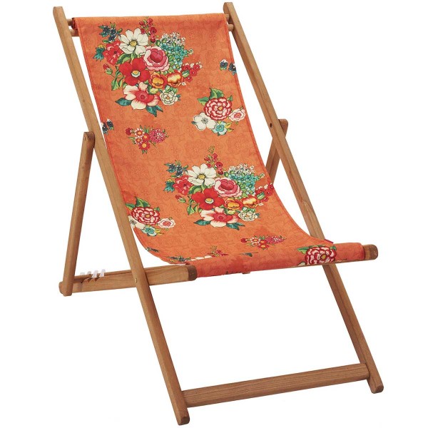Deckchair canvas HANAMI orange