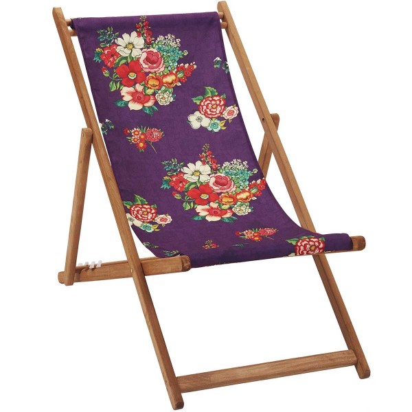 Deckchair canvas HANAMI purple