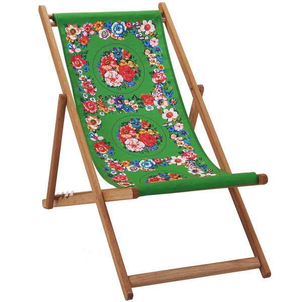 Deckchair canvas HOLY green