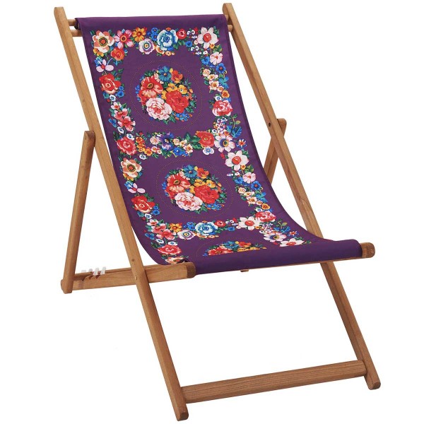 Deckchair canvas HOLY purple