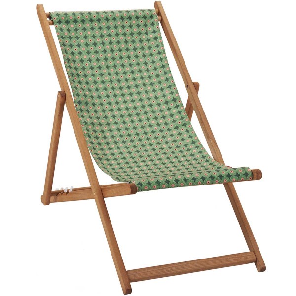 Deckchair canvas HANOI green