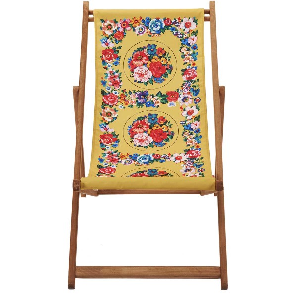 Beech Wood Deckchair HOLY yellow
