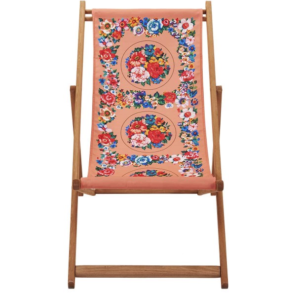 Beech Wood Deckchair HOLY pink