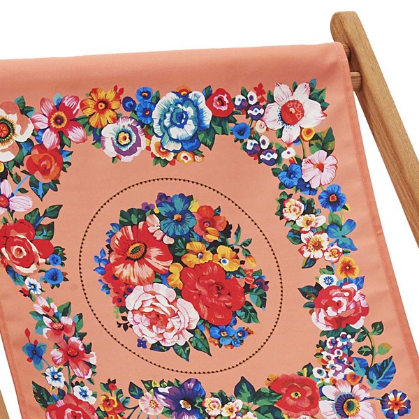 Beech Wood Deckchair HOLY pink