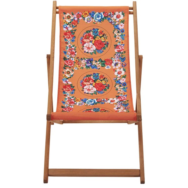 Beech Wood Deckchair HOLY orange