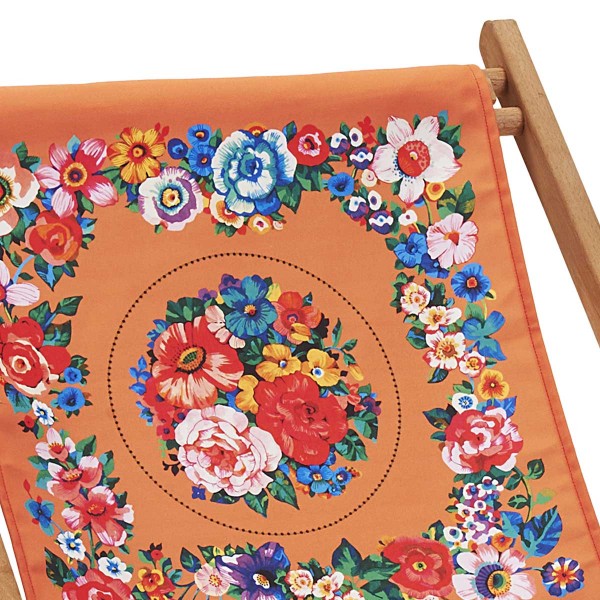 Beech Wood Deckchair HOLY orange