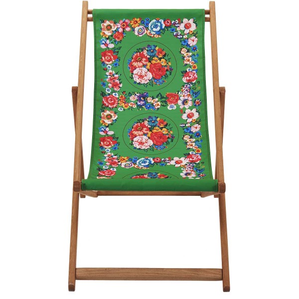 Beech Wood Deckchair HOLY green