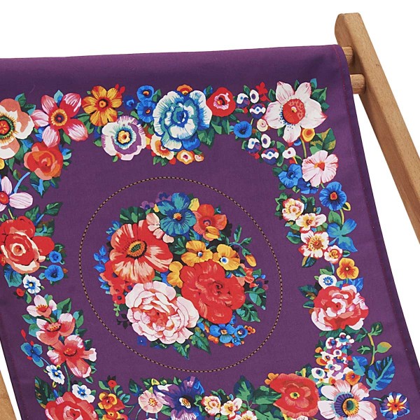 Beech Wood Deckchair HOLY purple