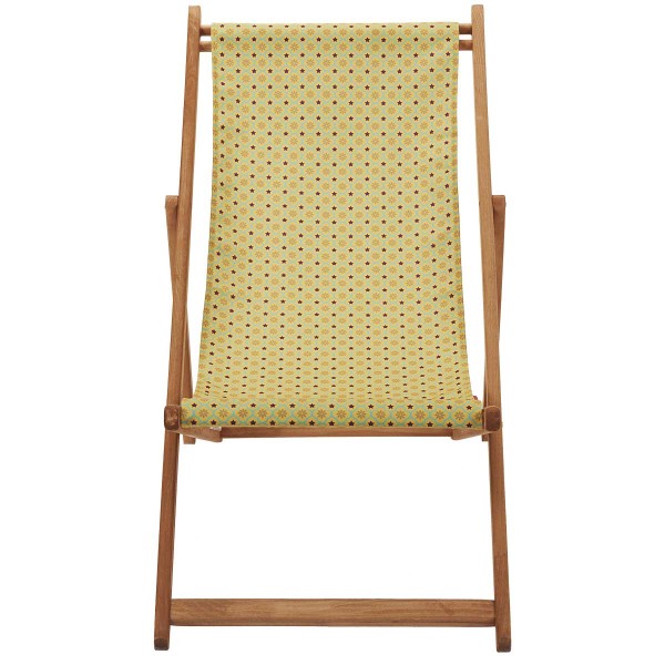Beech Wood Deckchair ORIENT yellow