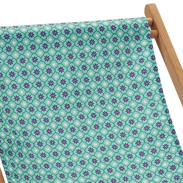 Beech Wood Deckchair ORIENT blue