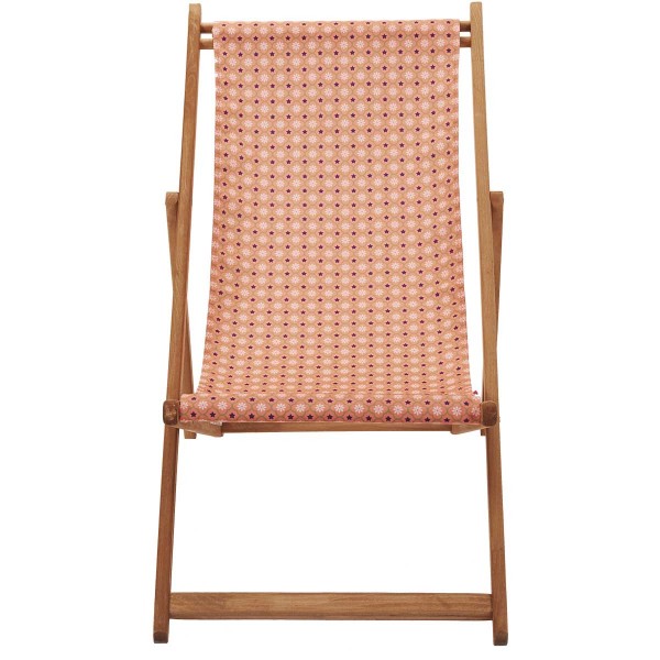 Beech Wood Deckchair ORIENT pink