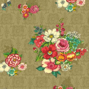 Deckchair canvas HANAMI brown