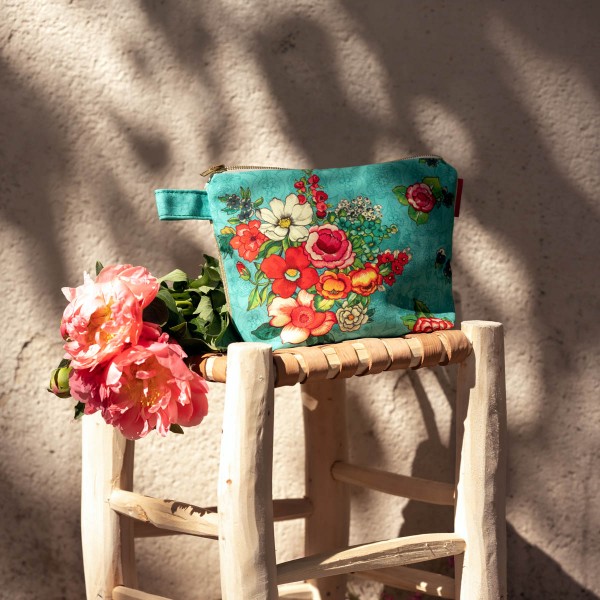 Pochette HANAMI turquoise