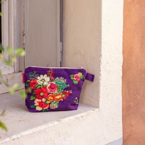Pouch HANAMI purple 19x28cm