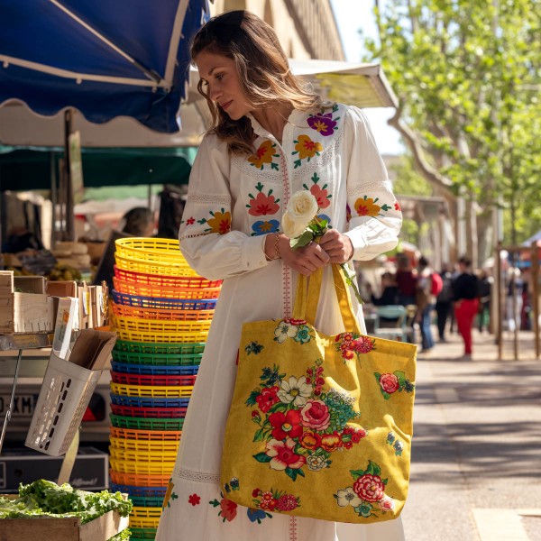 Beach bag HANAMI yellow
