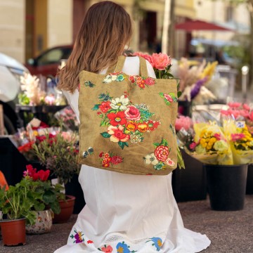 Bolso de playa HANAMI dorado 2