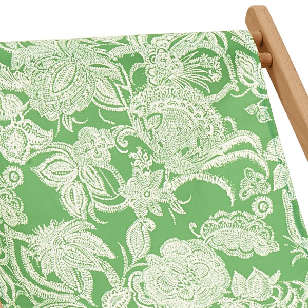 Beech Wood Deckchair JASMIN green