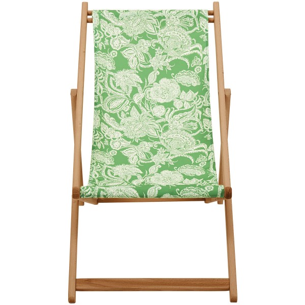 Beech Wood Deckchair JASMIN green