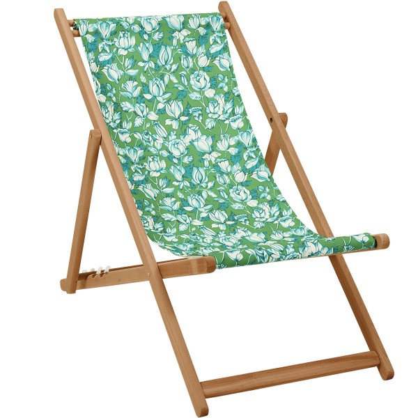 Beech Wood Deckchair APONI green