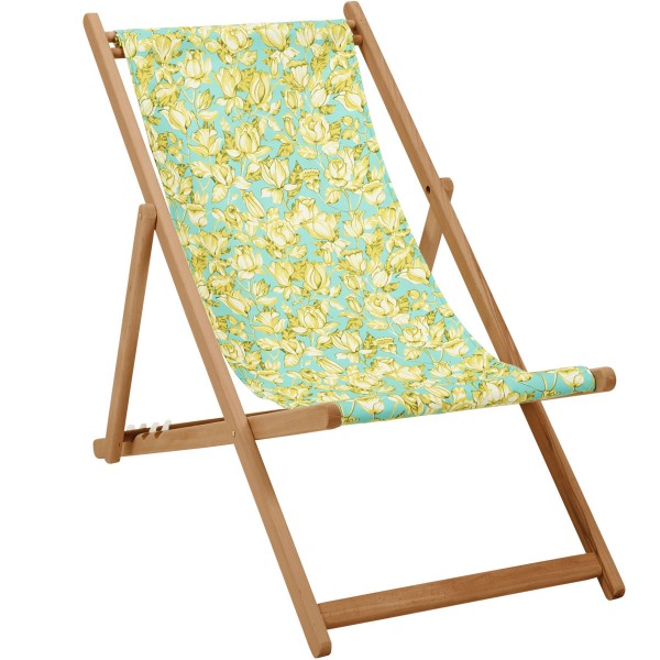 Beech Wood Deckchair APONI blue