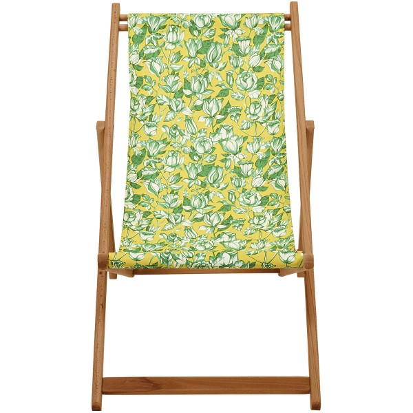 Beech Wood Deckchair APONI yellow