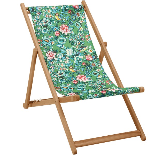 Beech Wood Deckchair NILA green