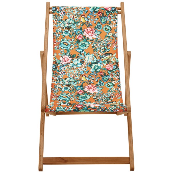 Beech Wood Deckchair NILA orange