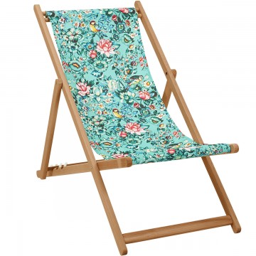 Beech Wood Deckchair NILA blue