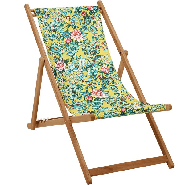 Beech Wood Deckchair NILA yellow