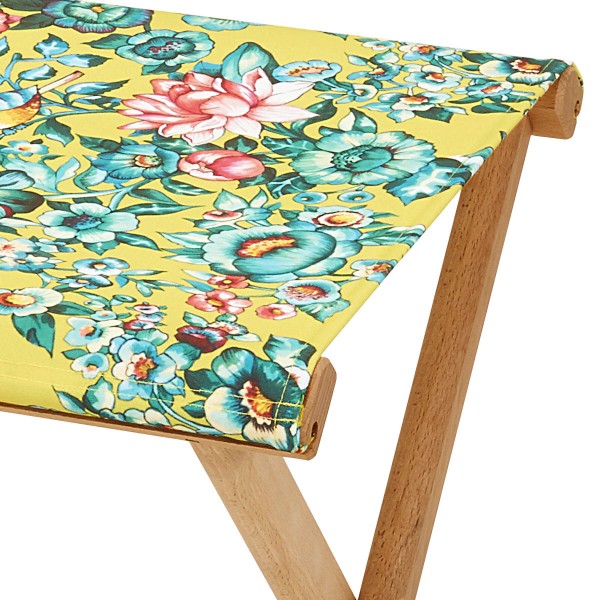 Wooden folding stool NILA yellow