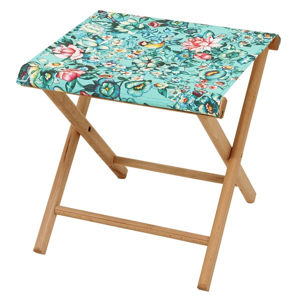 Wooden folding stool NILA blue
