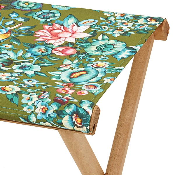Wooden folding stool NILA brown