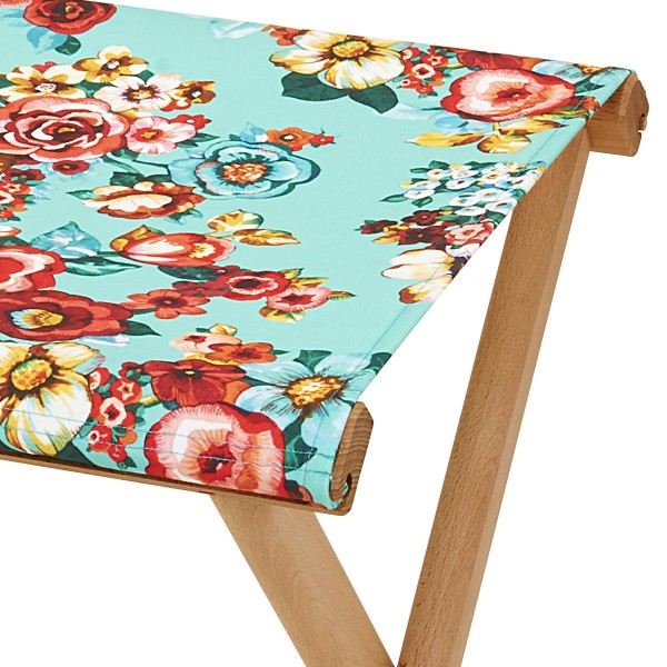 Holzklapphocker SAKURI Türkis