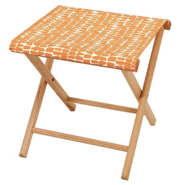 Wooden folding stool ZANZIBAR orange