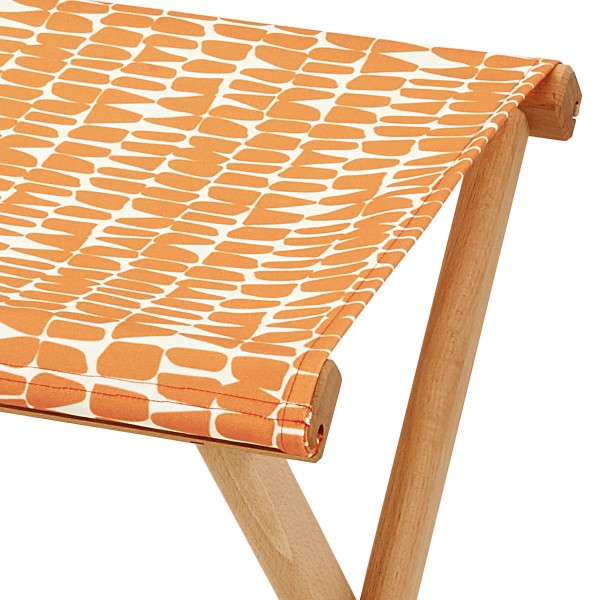 Wooden folding stool ZANZIBAR orange