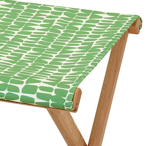 Wooden folding stool ZANZIBAR vert