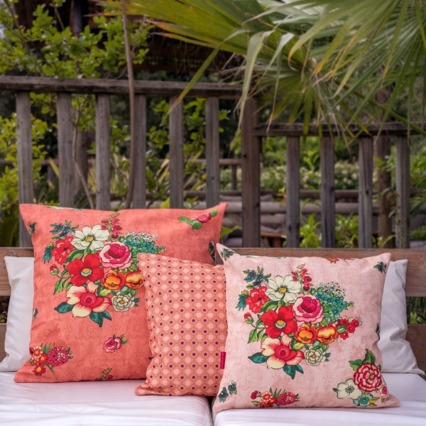 Outdoor cushion cover HANAMI corail...