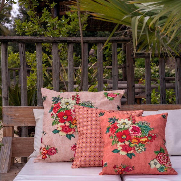 Outdoor cushion cover HANAMI corail...