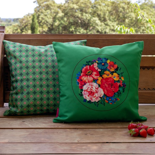 Housse de coussin extérieur HOLY vert