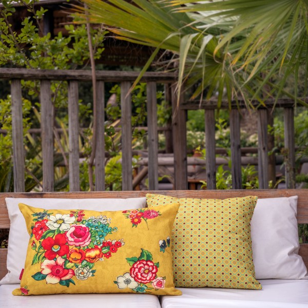 Outdoor cushion cover HANAMI yellow...