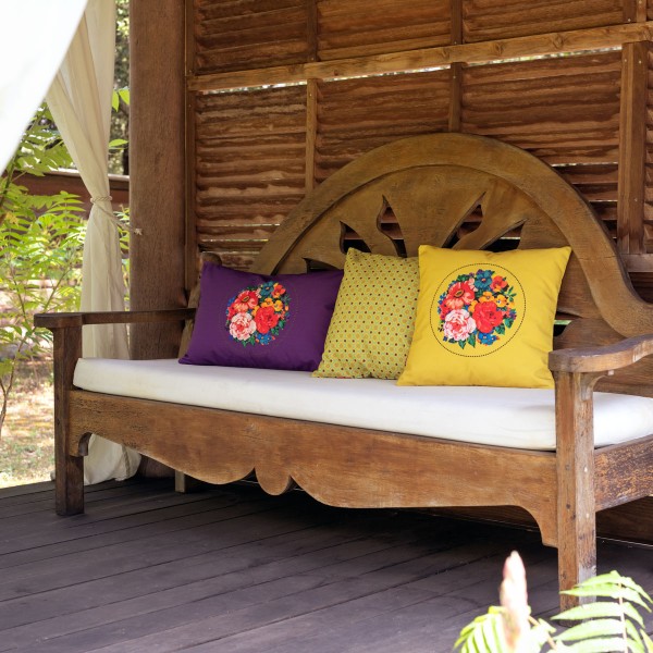 Outdoor cushion cover HOLY yellow...