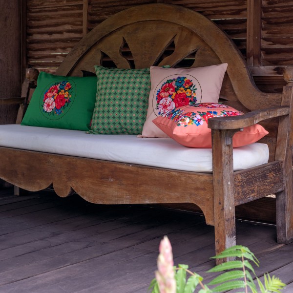Housse de coussin extérieur HOLY vert