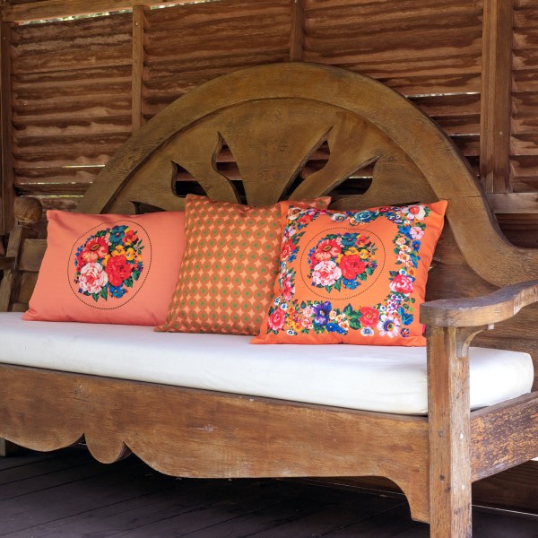 Housse de coussin extérieur HOLY orange